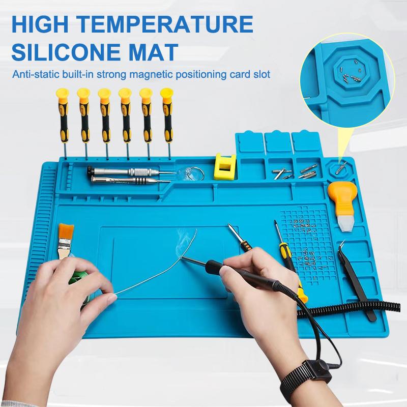 Electronics Repair Training - Anti-Static Silicone Heat-Resistant Table Mat Magnetic
