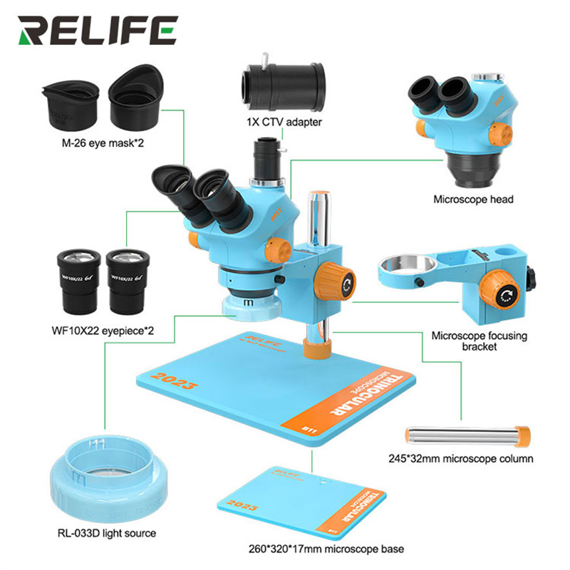 RELIFE RL-M5T-B11 0.7-5.0 Cont - Electronics Repair Microscope recension och pris